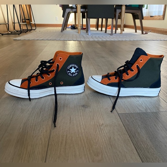 7.5 Converse Chuck Taylor Court Reimagined 70 Olive Orange - Picture 5 of 8
